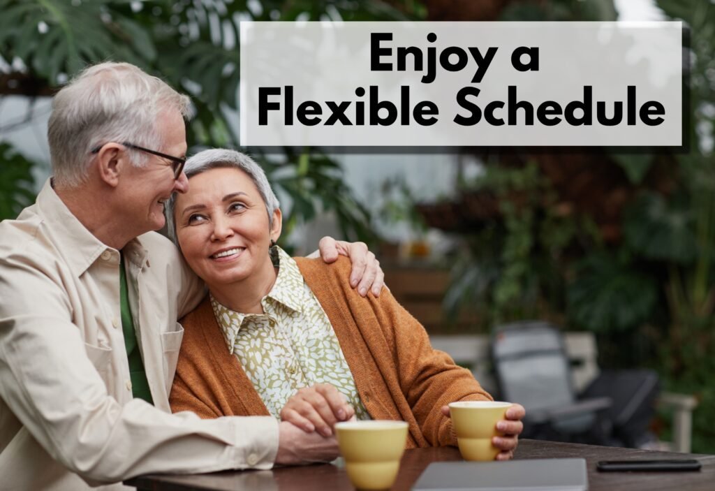 Start your own business after retirement and experience the freedom of setting your own hours!