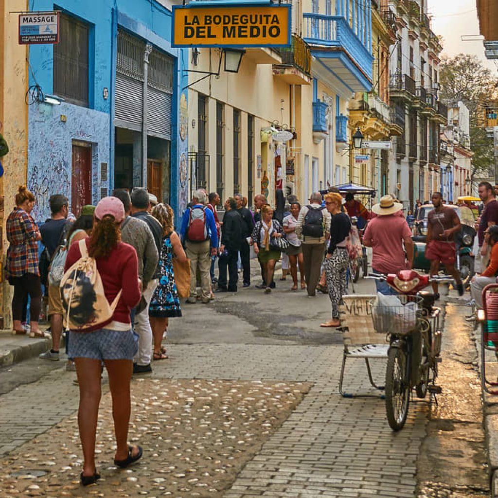 Tourists visiting one of many Senior's Travel Guide to Cuba locations.