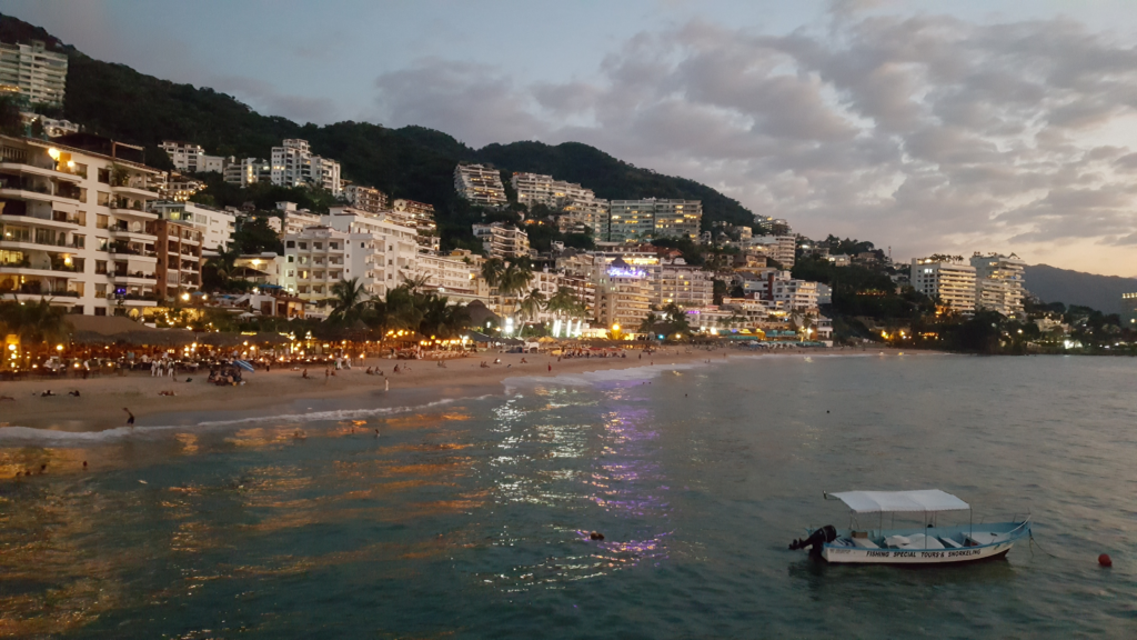 A water side image of a Puerto Vallarta beach.