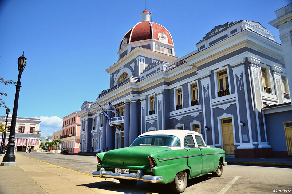 An image of the Historic Center in Cienfuegos.