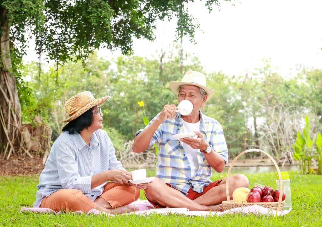 Seating and shade are vital for seniors' mental health, encouraging outdoor time, physical activity, and socializing.