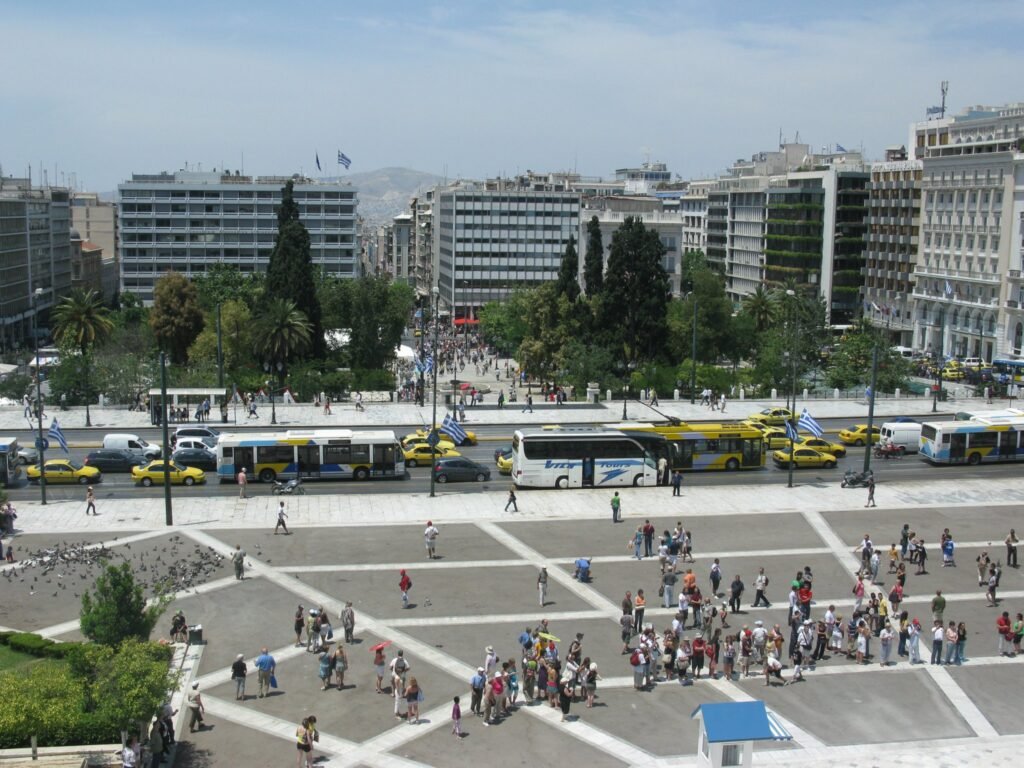 an image of the Syntagma Square. 