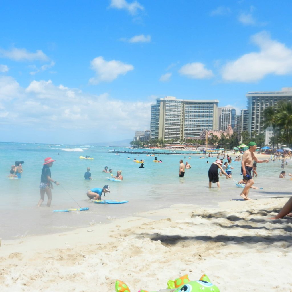 Retirees enjoying their senior travels to Hawaii.