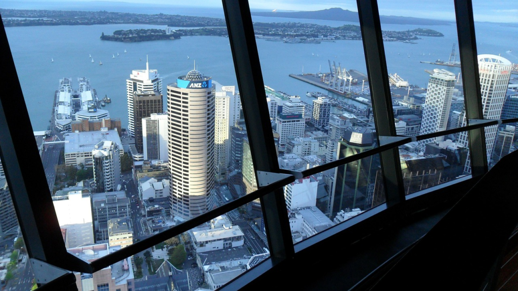 The view from the top of the Sky Tower, one of many attractions in a senior trip to Auckland.