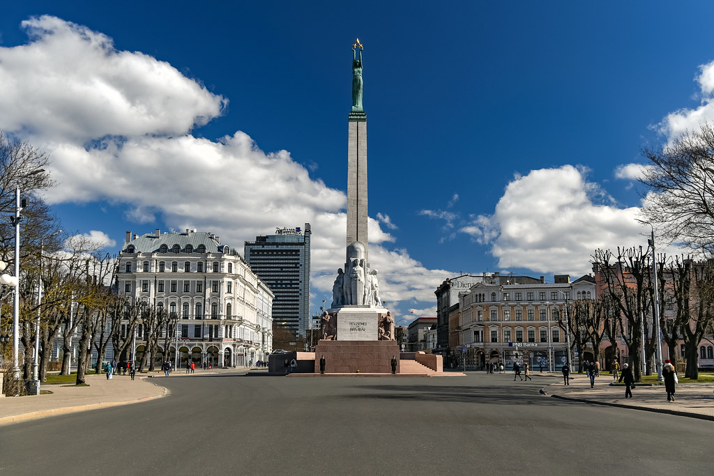 An image of the The Freedom Monument in Riga. 