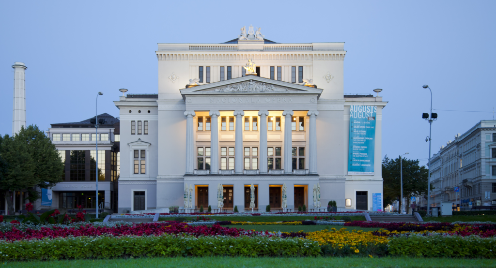 An image of the The Latvian National Opera building. 