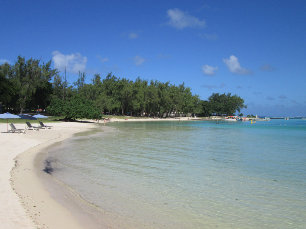 An image of a beach at the Blue Bay Marine Park.