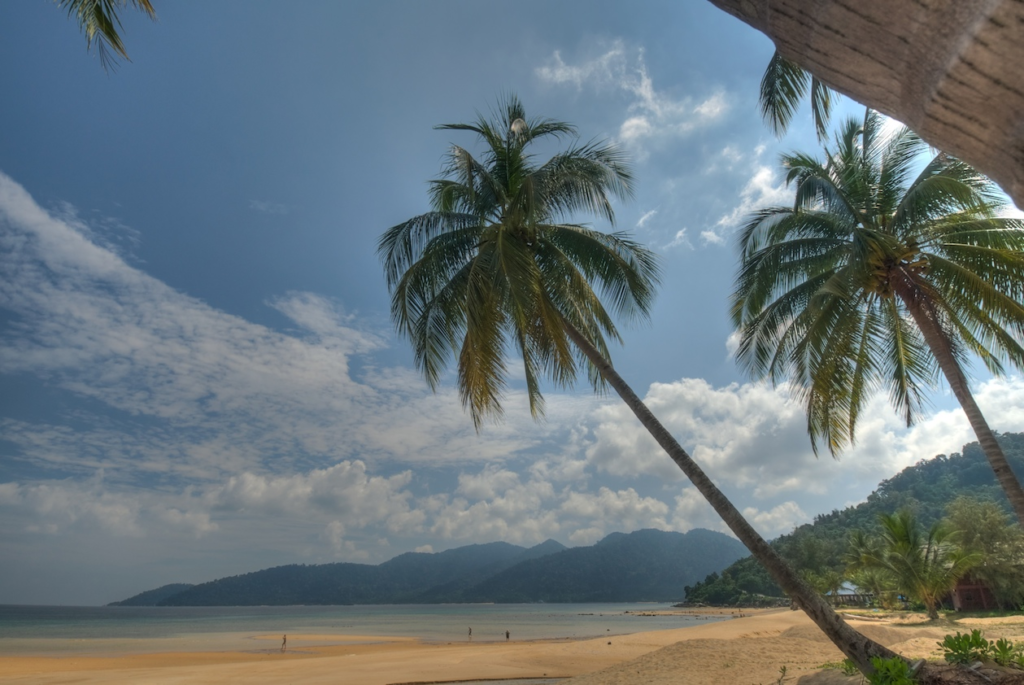 An image of a scenic beach in Tioman Island.