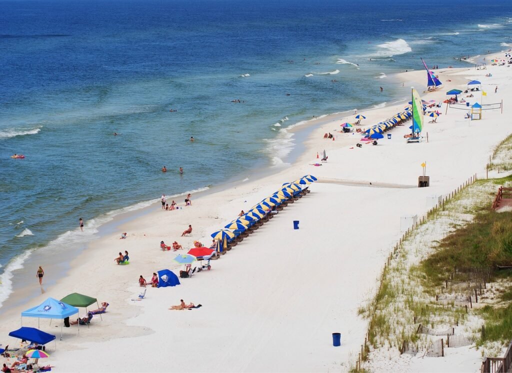 An image of a beach, one of exciting locations in senior vacations to panama city.
