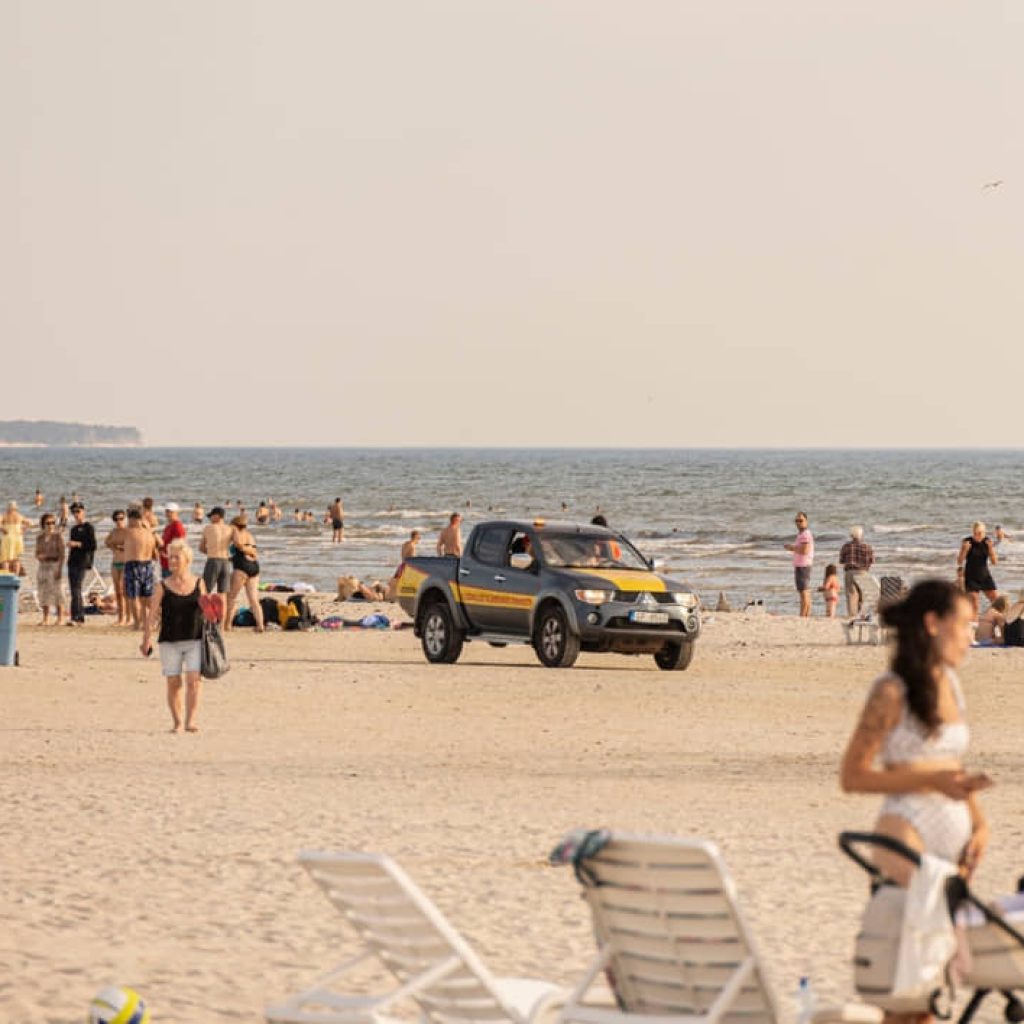 An image of tourists while on senior travels to Liepāja.