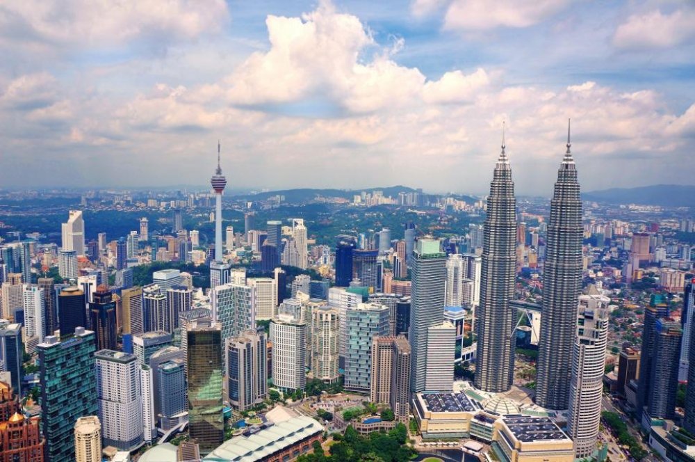 An image of the Kuala Lumpur skyline for an article about "senior vacation to Kuala Lumpur."