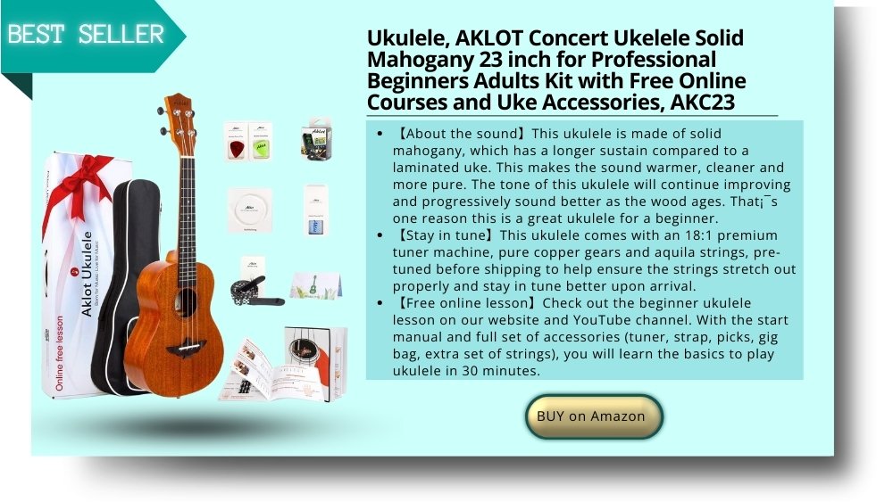 Ukulele, AKLOT Concert Ukelele Solid Mahogany