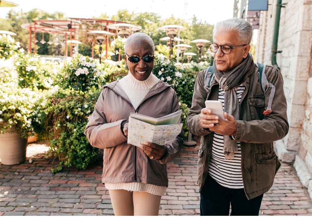 An image of a couple on a senior vacation to Porto.