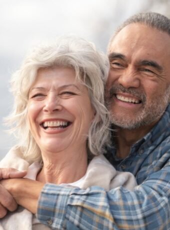 An image of a senior couple for an article about average life expectancy.