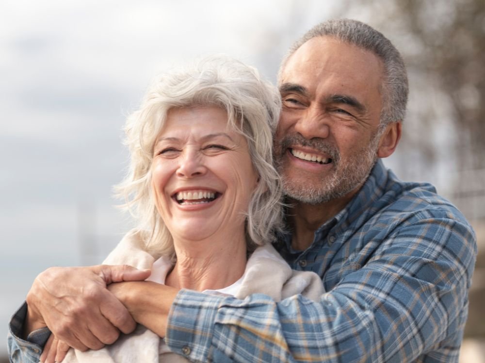 An image of a senior couple for an article about average life expectancy.