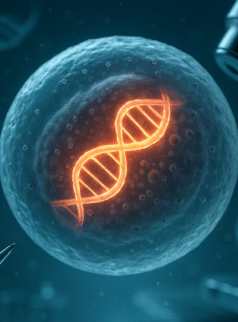 An image of the PROTEUS working on a human cell.