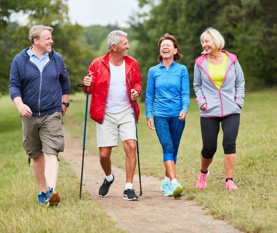 a group of seniors walking