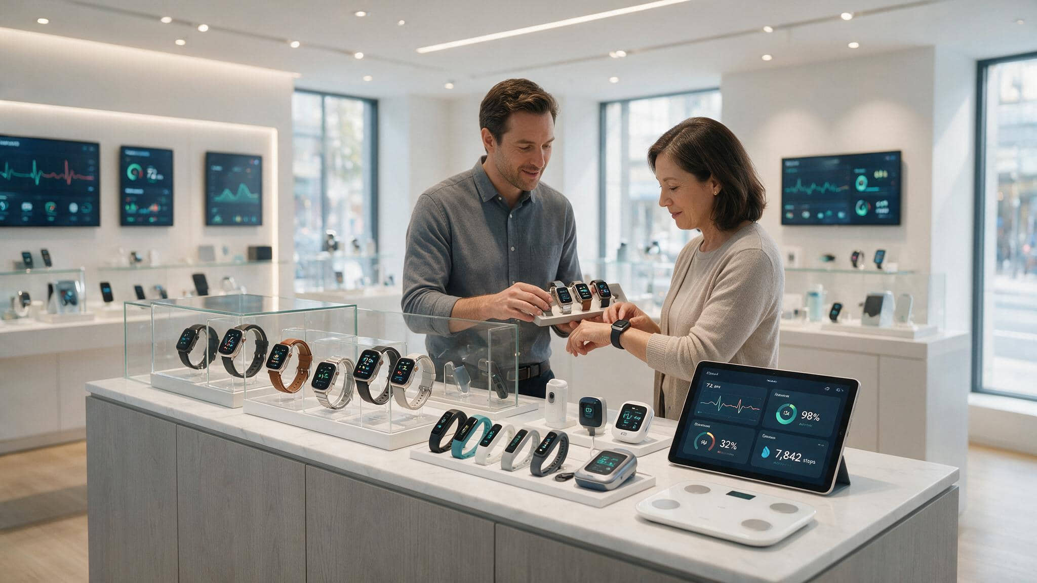 Wearable health monitors on a wrist